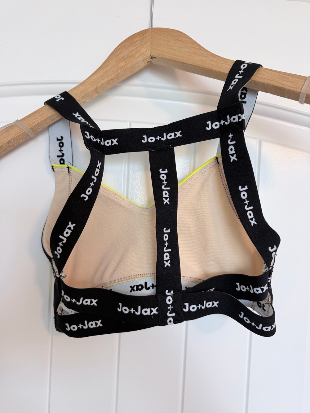 Jo+Jax Roxy Neon Yellow Black Logo Strappy Dance Top Youth Large 12 - Picture 2 of 3